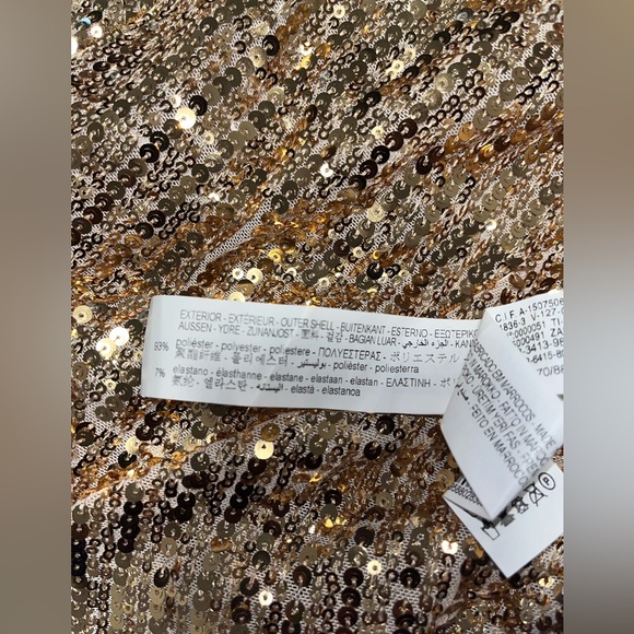 Zara Gold Sequin Backless Dress - No tags but never worn - Picture 5 of 5
